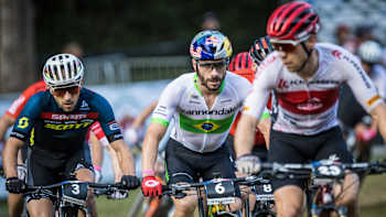 Henrique Avancini and Nino Schurter at UCI XCC World Cup in Petropolis