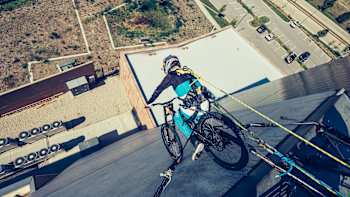 Jaxson Riddle stunt scenes at the petzl building in SLC Utah.