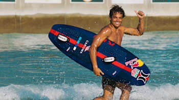 Surfer Kai Lenny at BSR Surf Resort at Waco, Texas, USA.