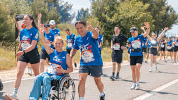 10. svibnja 2026. sudionici glavne utrke Wings for Life World Run u Zadru, u Hrvatskoj