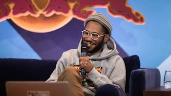 Kaytranada lectures at the Red Bull Music Academy in Montreal.