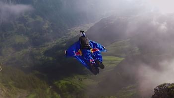 Wingsuit flying in Switzerland in Miles Above.
