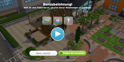 Werbung schauen für Belohnugnen