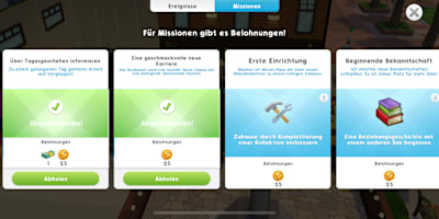 Die Missionen dominieren das Spielgeschehen in "Die Sims Mobile"