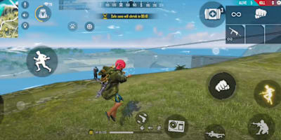 Mantente cerca al borde de la zona