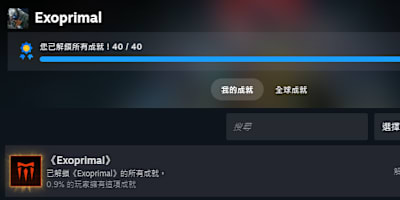 本文筆者大王的人權之二，全球0.9%的全成就達成