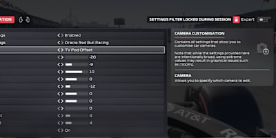 Ustawienia kamery w F1 25