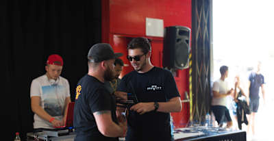 Jordan Clarke (r) handing out an award at Gravity How to organise an event with SlammedUK's Jordan Clarke