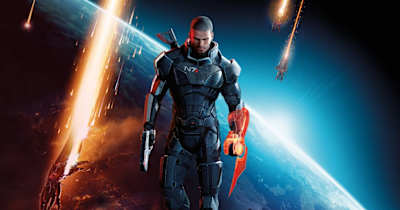 Commander Shepard ready to take on the vocal public at his own ending... sorry, 'their' ending
