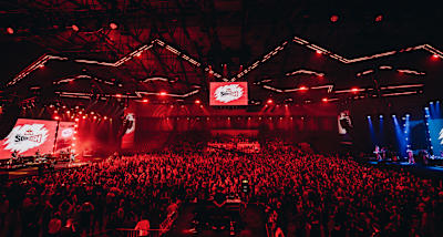 Spectators seen at Red Bull SoundClash in Warsaw, Poland on November 21, 2019
