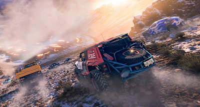 Screenshot aus Forza Horizon 5 zeigt den riesigen Gran Caldera Vulkan.