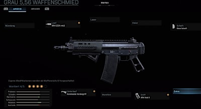 Die neue Grau 5,56 im Waffenschmied. Das Sturmgewehr gehört zu den stärksten Waffen im Spiel