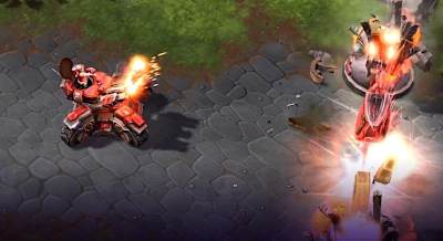Sgt. Hammer blows away an enemy wall.