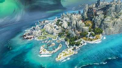 Screenshot aus Apex Legends Season 11 zeigt die neue tropische Karte Stormpoint