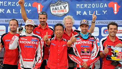 HRC celebra su éxito en el Rally Merzouga