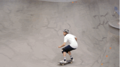 Catching air at the Vans Pool Party