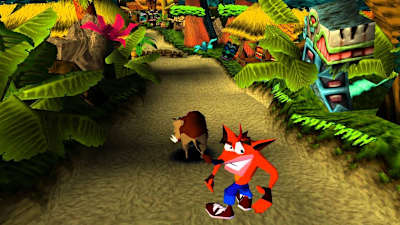 A screenshot of Crash Bandicoot