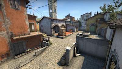 Le site bombe A sur la map Inferno de Counter Strike : Global Offensive.