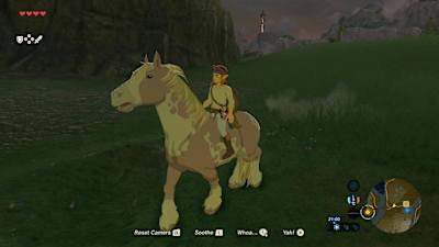 A screenshot of a horse in The Legend of Zelda: Breath of the Wild