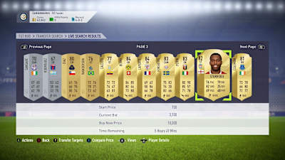A shot of FIFA 18 Ultimate Team