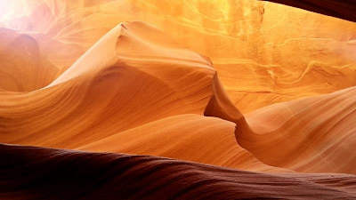 Upper Antelope Canyon, a petrified Arizona sand dune.