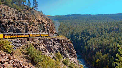Enjoy the jaw-dropping views of the Durango & Silverton Railroad.