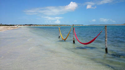 Hang 10 in hammocks at Jericoacoara, Brazil.