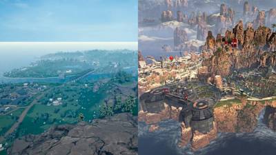 PUBG-nin beş fərqli xəritəsi, Apex Legends-in isə üç xəritəsi var.