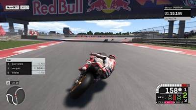 A promotional gameplay shot of MotoGP 19.