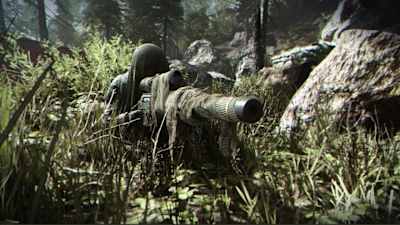 Ein Scharfschütze auf der Lauer. Der Quick-Scoper wartet aber nicht in der Distanz, er ist mit seinem Gewehr ganz vorne mit dabei