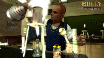 Protagonist Jimmy Hopkins im Chemieunterricht. Das Highschool-GTA Bully von Rockstar Games war ein grandioses Open-World-Spiel
