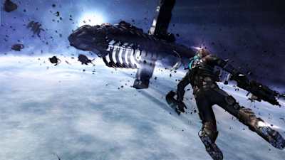 Isaac Clarke begutachtet die USG Ishimura. Das Raumschiff aus der Dead Space-Reihe hatte auch ohne Bewohner eine Menge zu erzählen