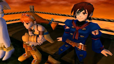 Die Helden bestaunen den Sonnenuntergang. Das JRPG Skies of Arcadia gilt nicht zuletzt aufgrund seiner innovativen Ideen als eines der besten JRPGs aller Zeiten