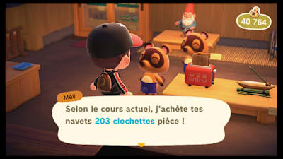 Animal Crossing New Horizons : Le cours peut aller jusqu’à 800 clochettes.