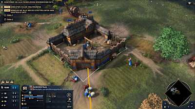 Screenshot aus Age of Empires 4 zeigt ein mit einem Hotkey versehenes Dorfzentrum.