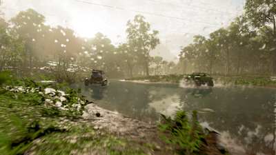 Captura de pantalla de Forza Horizon 5 que muestra las Cascadas de Agua Azul.