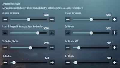 PUBG Mobile Jiroskop Hassasiyeti