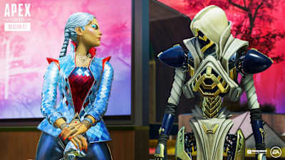 Die Legenden Loba und Revenant im Gespräch. Wer in Apex Legends mit seinem Squad zusammenarbeitet, hat bessere Chancen auf den Sieg.