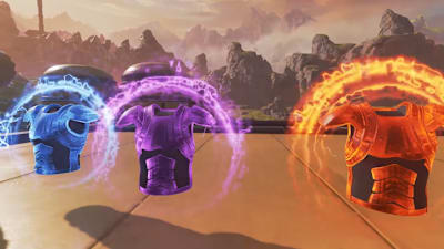 Die verschiedenen Evo-Schilde im Überblick. Ihr startet mit einem grauen Schild, das durch ausgeteilten Schaden weiter aufsteigt