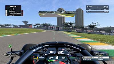 Screenshot des Alpha Tauri beim Grand Prix von Brasilien in F1 2021