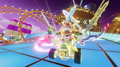 Captura de pantalla de Chocobo GP muestra una carrera.