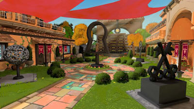 A picture of one of the school's gardens in Escape Academy