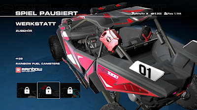 Screenshot aus MX vs ATV Legends zeigt die Werkstatt