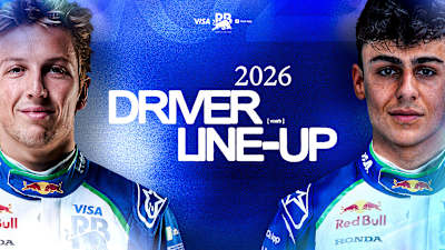 Liam Lawson & Arvid Lindblad bij Visa Cash App Racing Bulls F1 Team