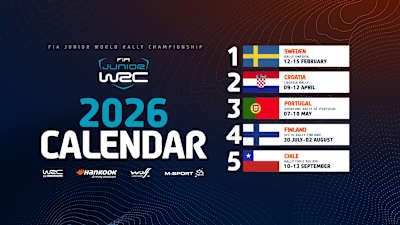The 2026 FIA Junior WRC Calendar