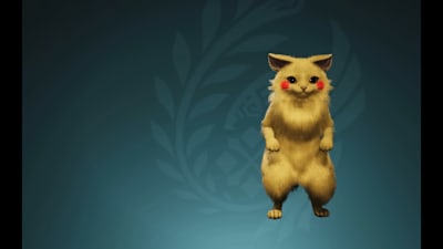 Personalización de Palico en el modo Pikachu de Pokemon en Monster Hunter Wilds. 