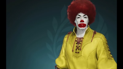 Personaliza a Ronald Mc Donald en Monster Hunter Wilds en el menú de creación del juego.