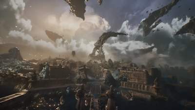 被神秘大崩壞事件所扭曲的法國艾菲爾鐵塔