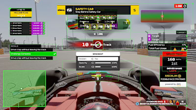 Capture d'écran de F1 25 montrant la personnalisation de l'ATH. 