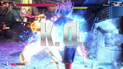 「体力ゲージ」を削り切ると「K.O.」。ラウンドを取得する。